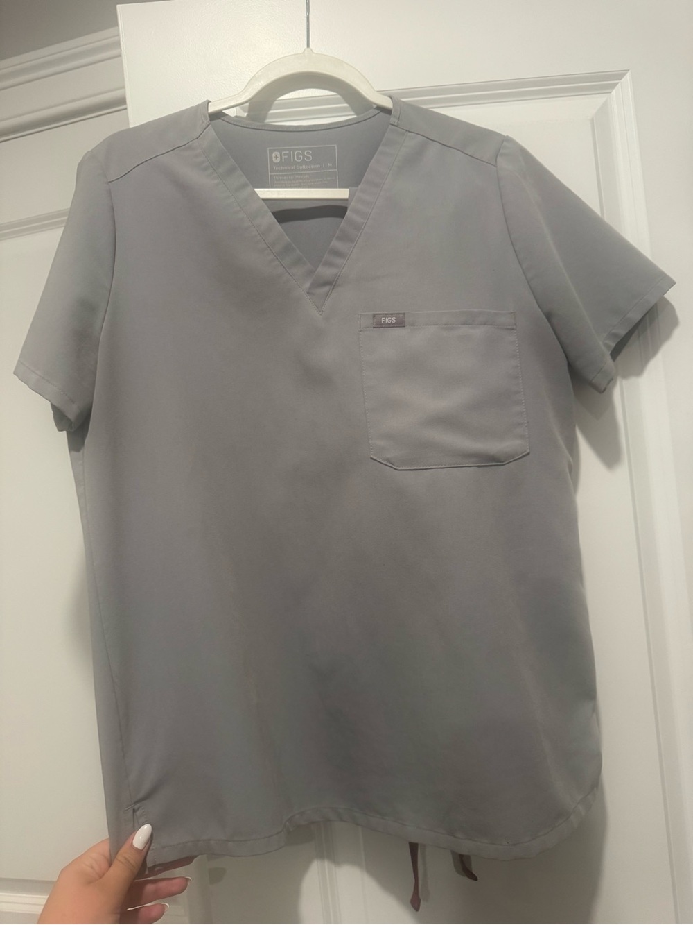 FIGS V-Neck Scrub Top - Gray